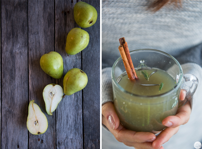 pear ginger rosemary cider immune boosting winter holiday drink