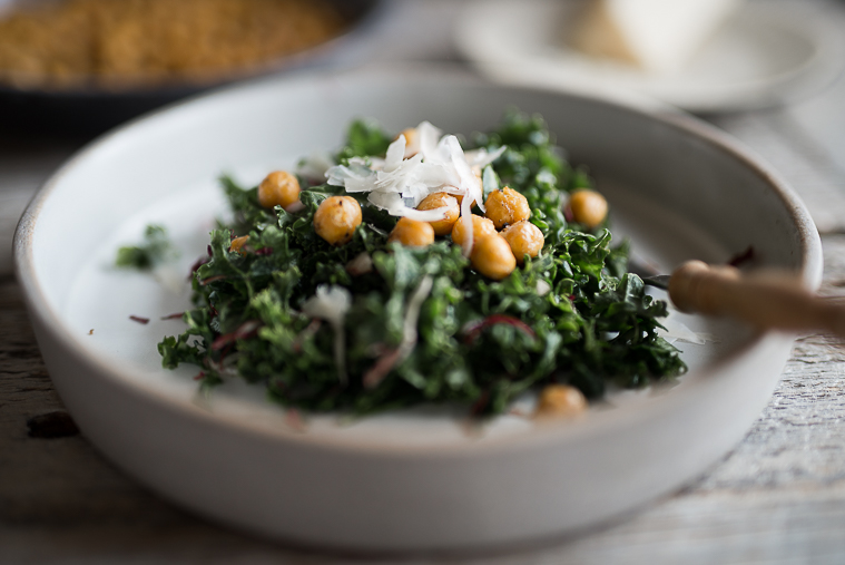 kale caesar dairy free chickpea croutons